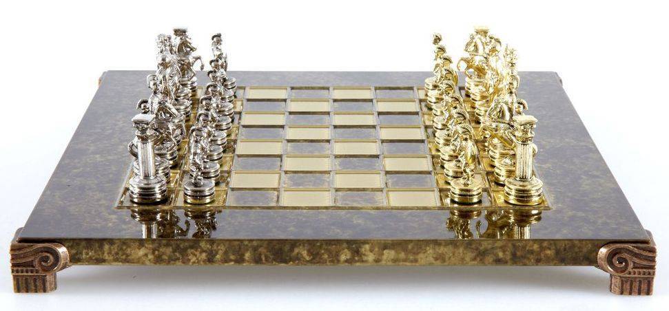 ΣΚΑΚΙ ΜΕΤΑΛΛΙΚΟ MANOPOULOS "ΕΛΛΗΝΟΡΩΜΑΪΚΗ ΕΠΟΧΗ" ΜΙΚΡΟ ΚΑΦΕ ΧΡΥΣΟ/ΑΣΗΜΙ 5.4 CM MANOPOULOS