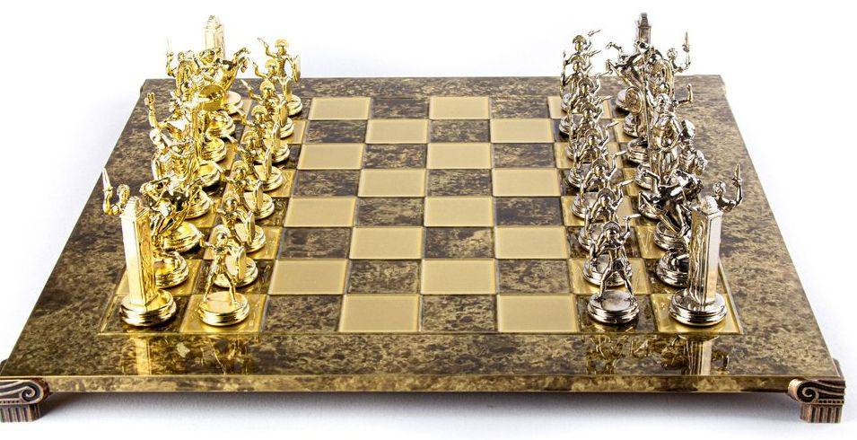 MANOPOULOS ΣΚΑΚΙ ΜΕΤΑΛΛΙΚΟ MANOPOULOS "ΕΛΛΗΝΙΚΗ ΜΥΘΟΛΟΓΙΑ" EXTRA LARGE ΧΡΥΣΑ/ΑΣΗΜΙ 54X54CM