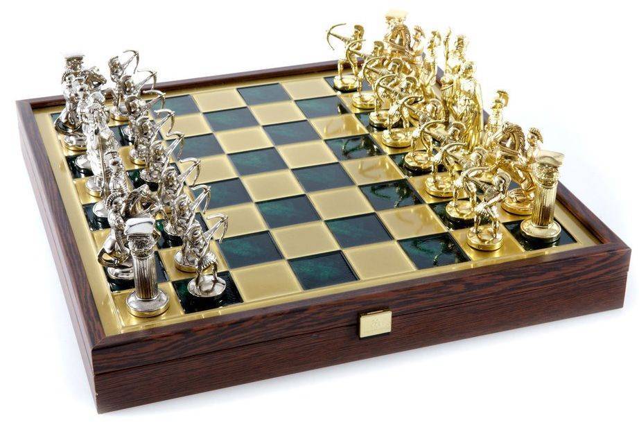 ΣΚΑΚΙ ΜΕΤΑΛΛΙΚΟ MANOPOULOS "ΤΟΞΟΤΕΣ" ΚΑΣΕΤΙΝΑ ΜΕΓΑΛΟ ΠΡΑΣΙΝΟ ΧΡΥΣΟ/ΑΣΗΜΙ 41X41CM