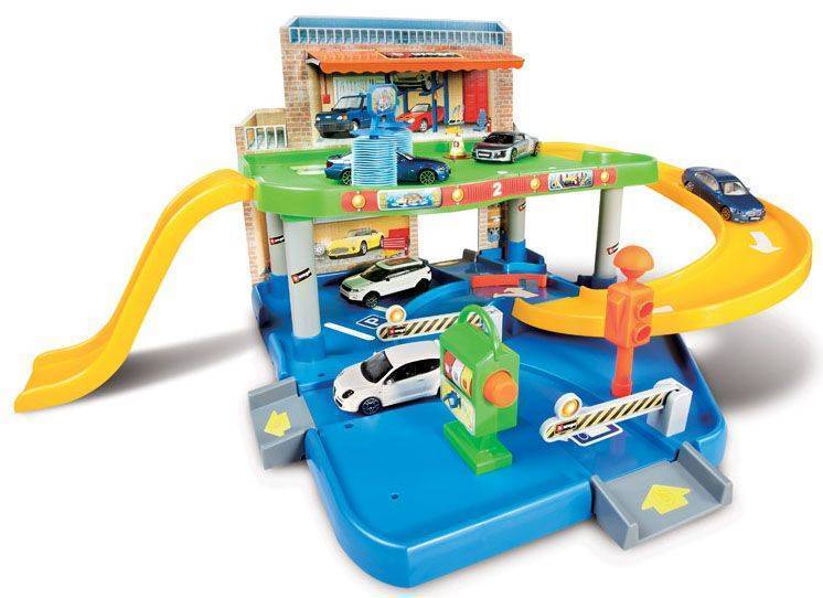 BBURAGO ΓΚΑΡΑΖ BBURAGO AUTO SERVICE 1:43 PLAYSET WITH ONE CAR ΜΕ ΜΕΤΑΛΛΙΚΗ ΜΙΝΙΑΤΟΥΡΑ (18/30039)