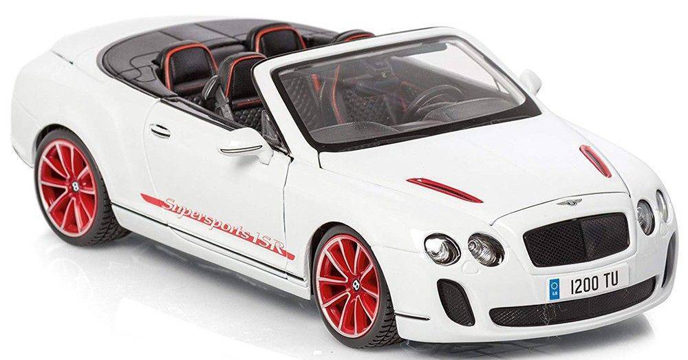 BENTLEY PLUS BBURAGO CONTINENTAL SUPERSPORTS CONVERTIBLE ΜΕΤΑΛΛΙΚΟ ΑΝΤΙΓΡΑΦΟ 1:18 ΛΕΥΚΟ BBURAGO