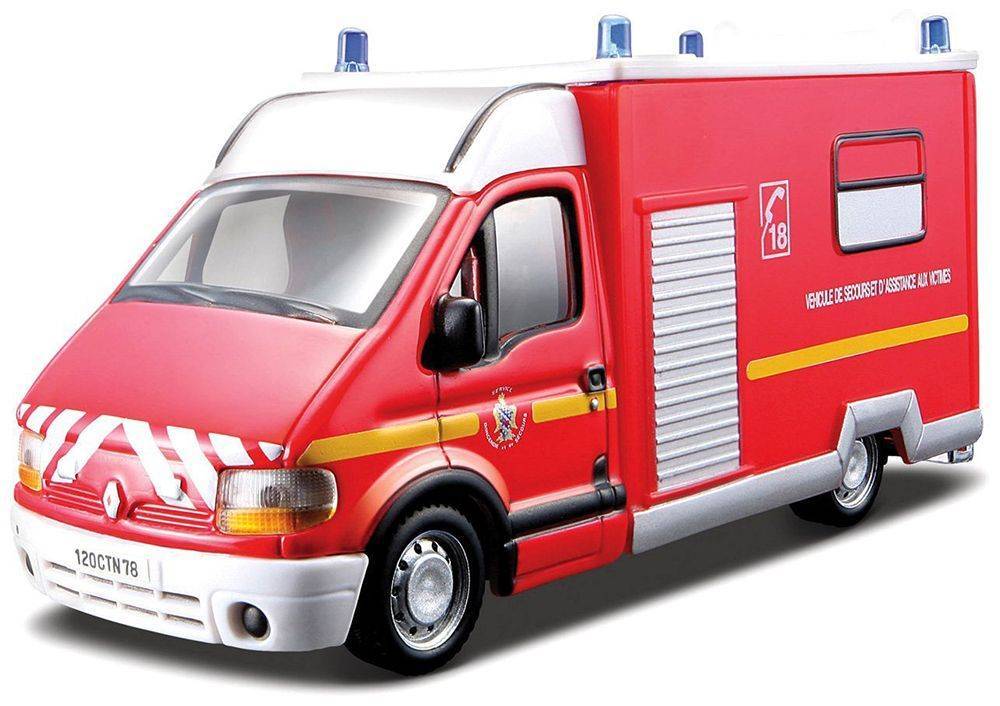 EMERGENCY FORCE RENAULT MASTER BBURAGO ΜΕΤΑΛΛΙΚΟ ΑΝΤΙΓΡΑΦΟ 1:50 ΠΥΡΟΣΒΕΣΤΙΚΟ (18/32004)