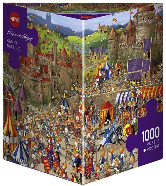 RUYER-BUNNY BATTLES HEYE ΤΡΙΓΩΝΟ ΚΟΥΤΙ 1000 ΚΟΜΜΑΤΙΑ (29920)