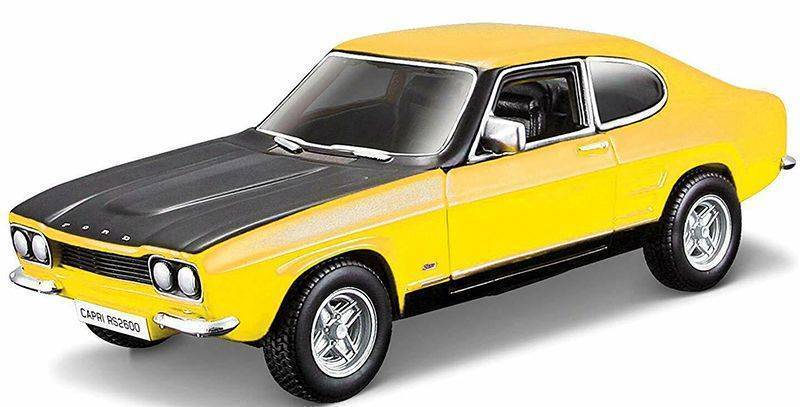 1970 FORD CAPRI RS2600 BBURAGO ΜΕΤΑΛΛΙΚΟ ΑΝΤΙΓΡΑΦΟ 1:32 ΚΙΤΡΙΝΟ/ΜΑΥΡΟ (18/43210)
