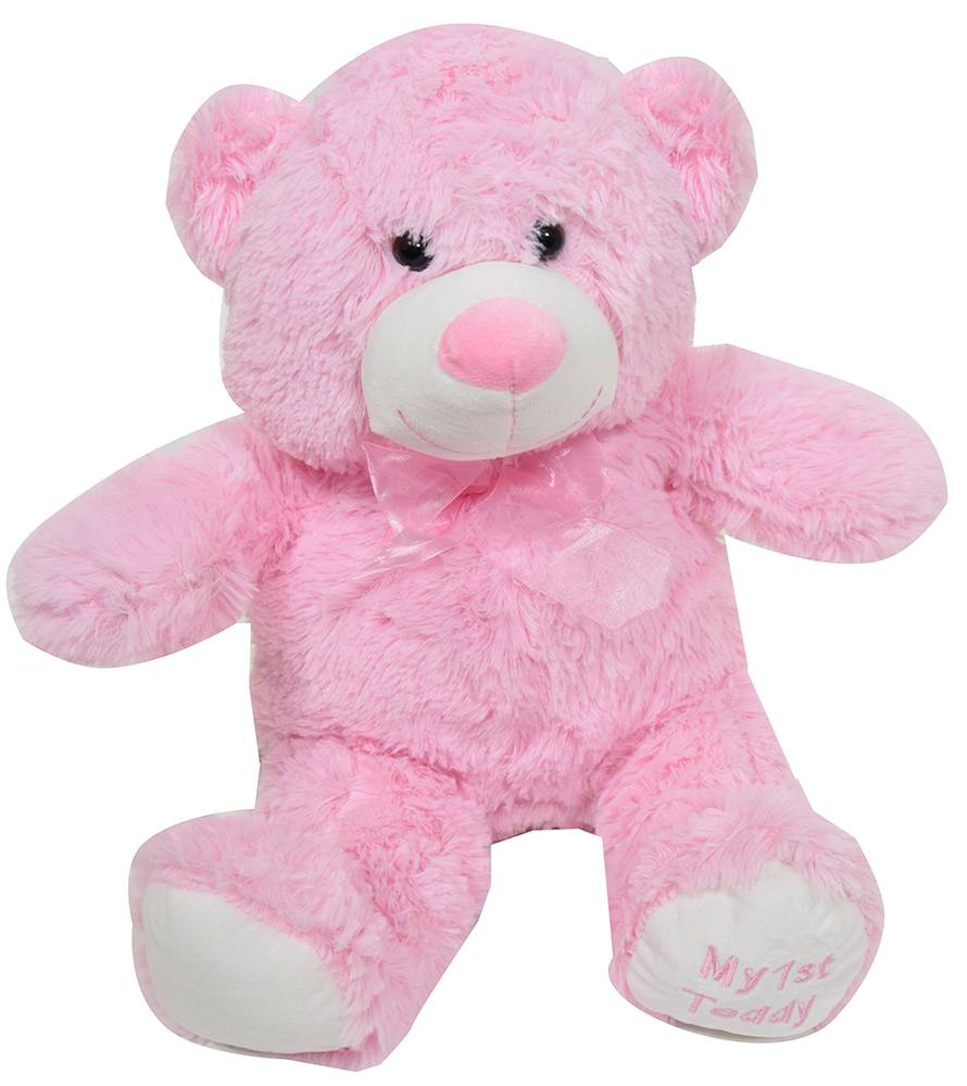 ΛΟΥΤΡΙΝΟ ΑΡΚΟΥΔΑΚΙ ΚΑΘΙΣΤΟ MY 1ST TEDDY 50CM ΡΟΖ (B1136)