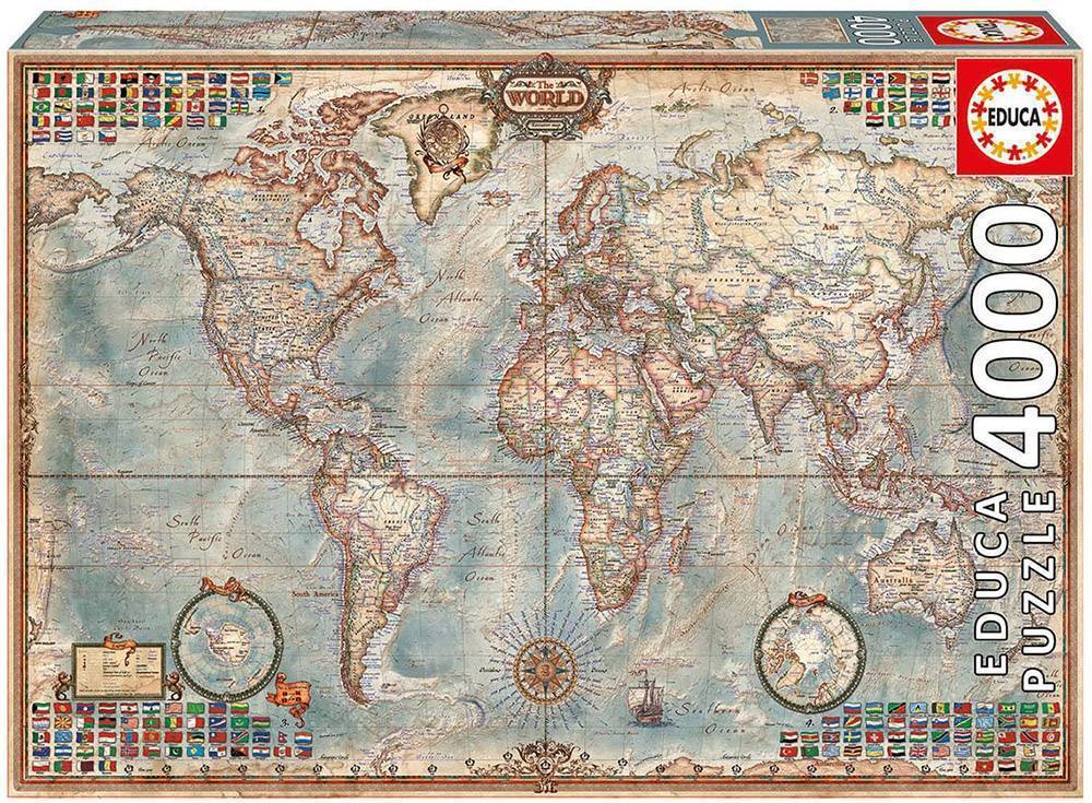EDUCA EDUCA PUZZLE HISTORIC WORLD MAP 4000TMX (Π.014.827)