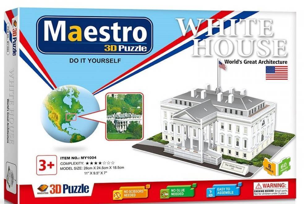 MAESTRO MAESTRO 3D PUZZLE THE WHITE HOUSE 60ΤΜΧ ( Π.001.004)