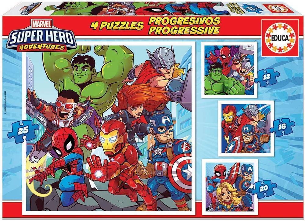 PROGRESIVOS MARVEL SUPER HEROE EDUCA 12-16-20-25ΤΜΧ 73 ΚΟΜΜΑΤΙΑ EDUCA