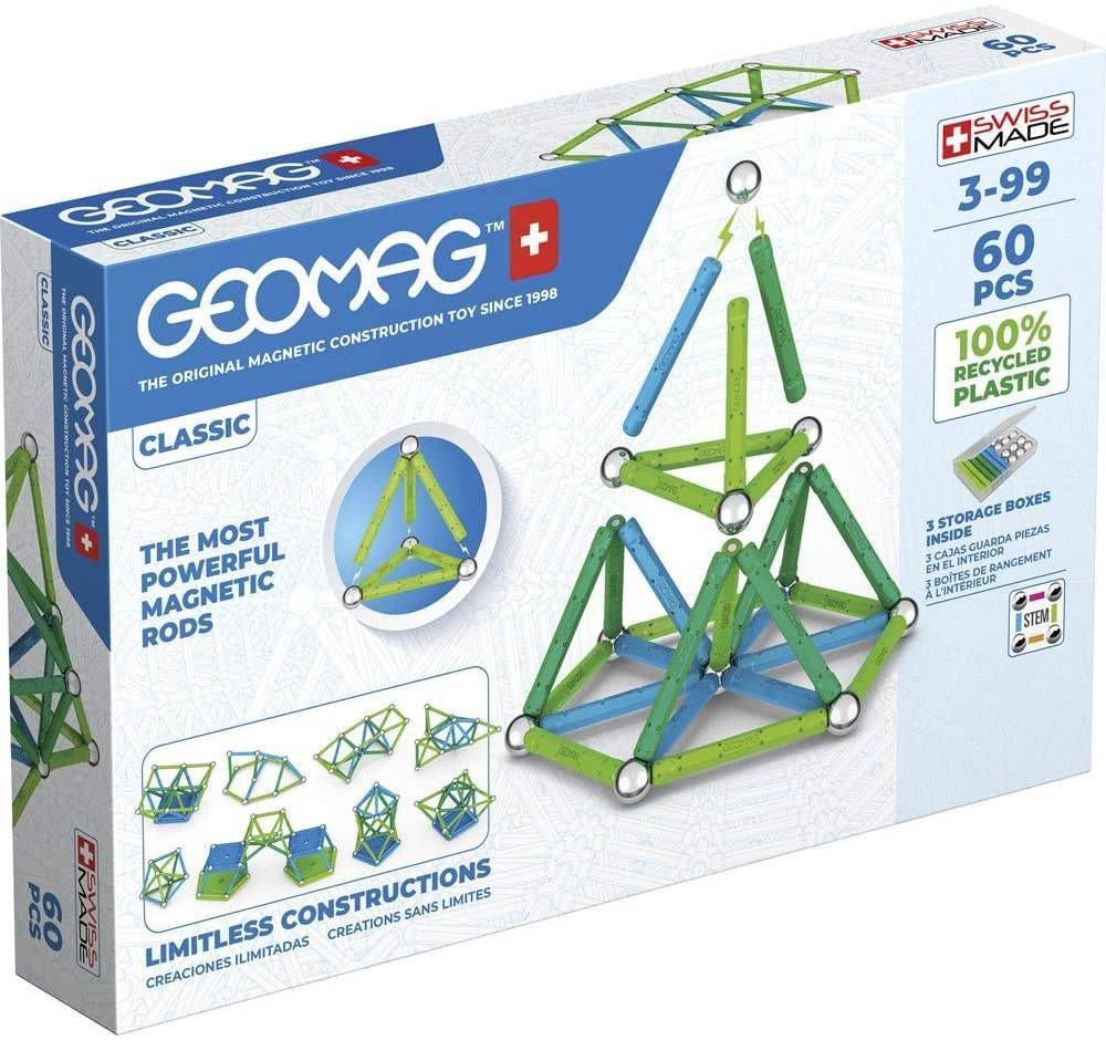 ΜΑΓΝΗΤΙΚΟ ΣΕΤ GEOMAG SET CLASSIC 60 ΠΡΑΣΙΝΟ (272) GEOMAG