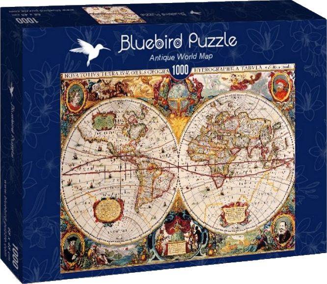 ANTIQUE WORLD MAP BLUEBIRD 1000 ΚΟΜΜΑΤΙΑ BLUEBIRD