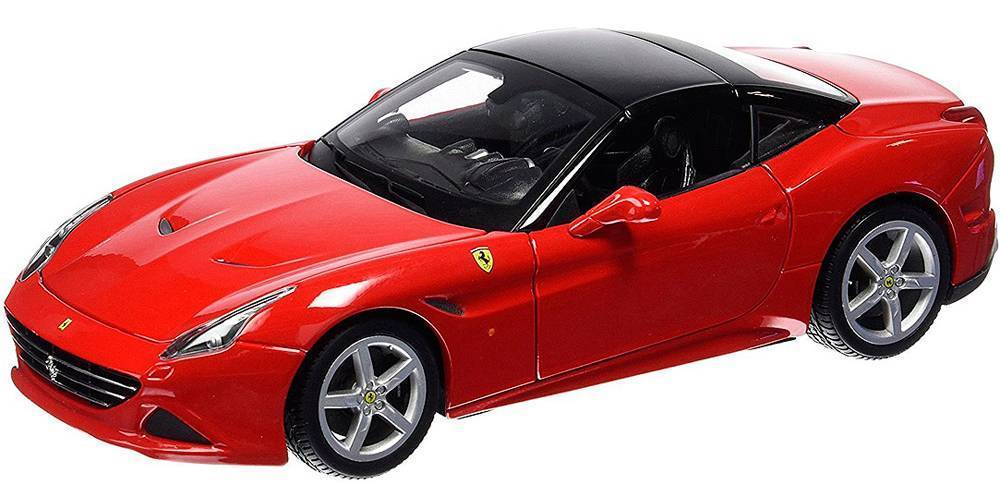 FERRARI CALIFORNIA T CLOSED TOP ΜΕΤΑΛΛΙΚΟ ΑΝΤΙΓΡΑΦΟ ΚΟΚΚΙΝΟ/ΜΑΥΡΟ 1:18 BBURAGO