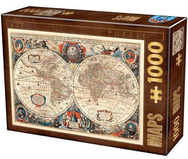VINTAGE MAPS D-TOYS 1000 ΚΟΜΜΑΤΙΑ (75710VM01)