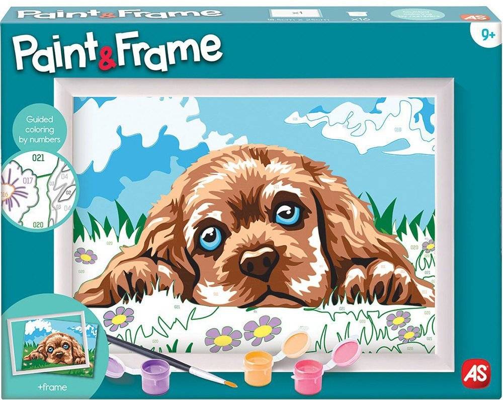 ΖΩΓΡΑΦΙΖΩ ΜΕ ΑΡΙΘΜΟΥΣ PAINT - FRAME LOVING PUPPY (9+ ΕΤΩΝ) AS COMPANY