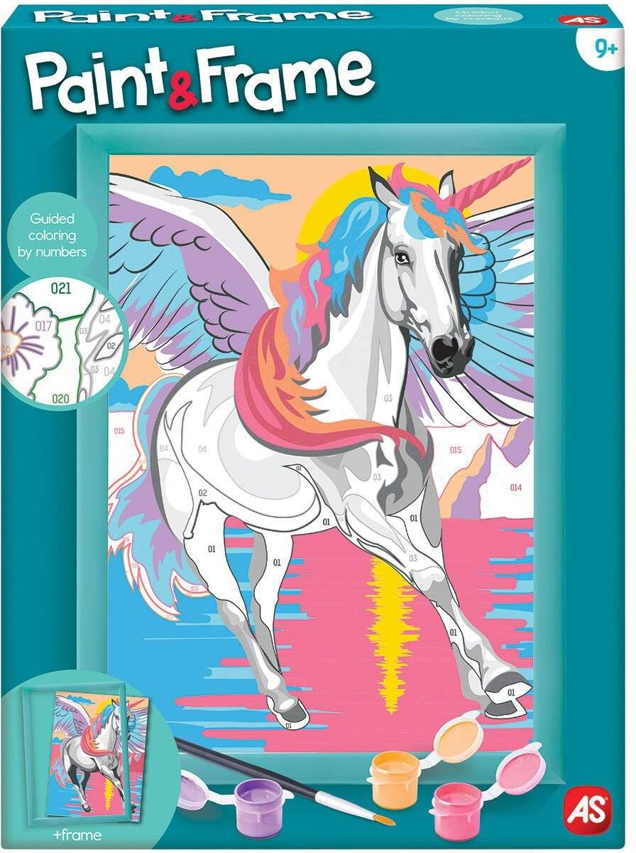 ΖΩΓΡΑΦΙΖΩ ΜΕ ΑΡΙΘΜΟΥΣ PAINT - FRAME MAGIC UNICORN (9+ ΕΤΩΝ) AS COMPANY