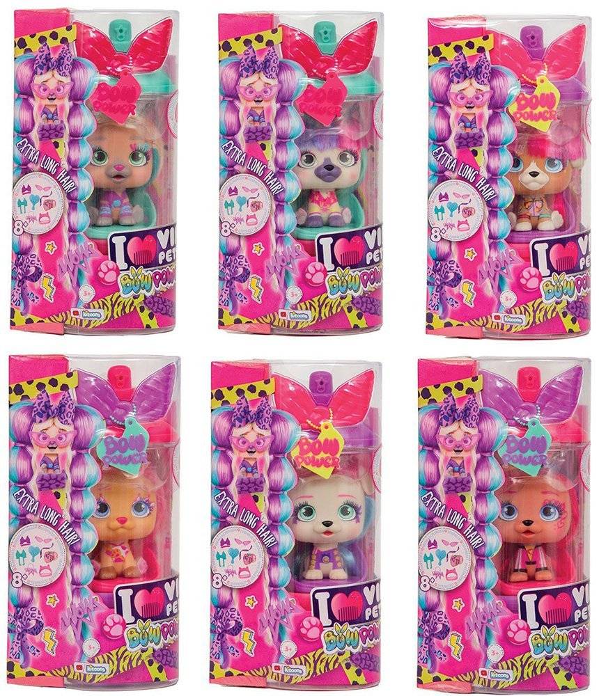 VIP PETS ΣΕΙΡΑ 3 BOW POWER ΣΥΛΛΕΚΤΙΚΗ ΚΟΥΚΛΑ ΜΕ ΑΠΙΣΤΕΥΤΑ ΜΑΚΡΙΑ ΜΑΛΛΙΑ ΣΕ 6 ΣΧΕΔΙΑ (3+ ΕΤΩΝ)