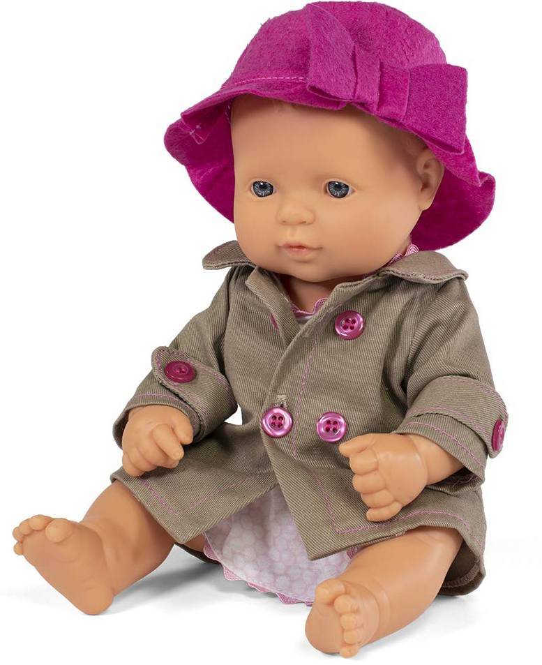 MINILAND DOLLS ΣΕΤ ΠΑΙΔΙΚΗ ΚΟΥΚΛΑ ΜΕ ΡΟΥΧΑ MINILAND 32 CM