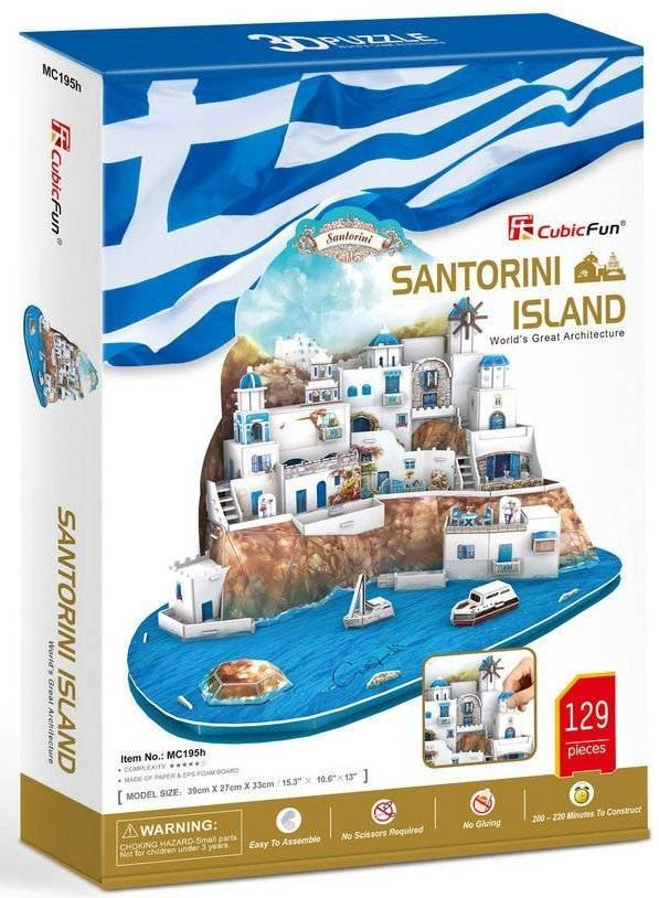 SANTORINI ISLAND CUBIC FUN 129 ΚΟΜΜΑΤΙΑ (MC195H)
