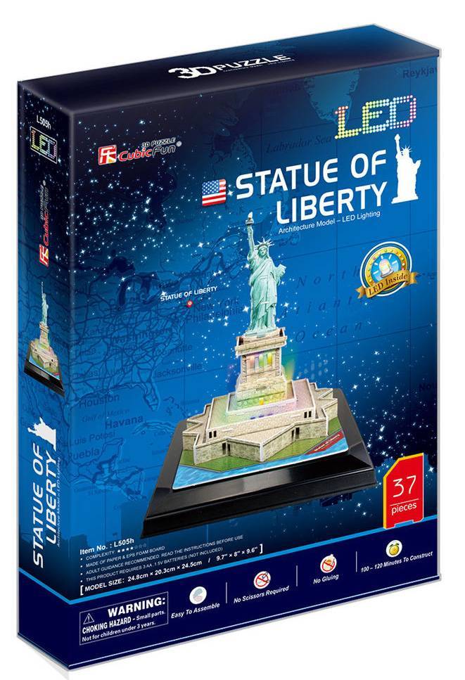STATUE OF LIBERTY LED CUBIC FUN 37 ΚΟΜΜΑΤΙΑ CUBIC FUN