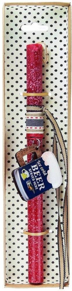 ΠΑΣΧΑΛΙΝΗ ΛΑΜΠΑΔΑ SYNCHRONIA ΜΠΡΕΛΟΚ ΠΟΤΗΡΙ ΜΠΙΡΑ ΜΑΥΡΟ 30CM SYNCHRONIA