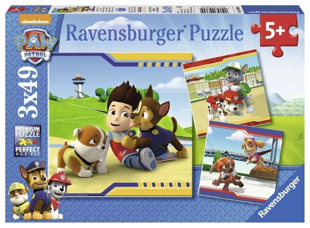 PAW PATROL ΣΕ ΔΡΑΣΗ RAVENSBURGER (3Χ49) 147 ΚΟΜΜΑΤΙΑ RAVENSBURGER