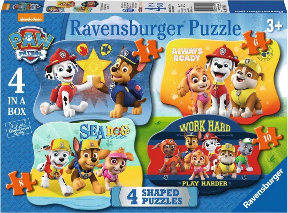 PAW PATROL RAVENSBURGER (4-6-8-10) 28 ΚΟΜΜΑΤΙΑ RAVENSBURGER