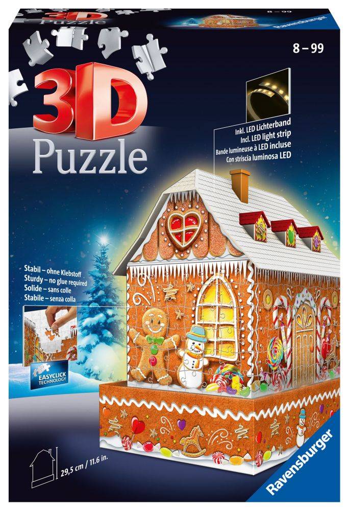 GINGERBREAD ΣΠΙΤΑΚΙ 3D NIGHT EDITION RAVENSBURGER 216 ΚΟΜΜΑΤΙΑ
