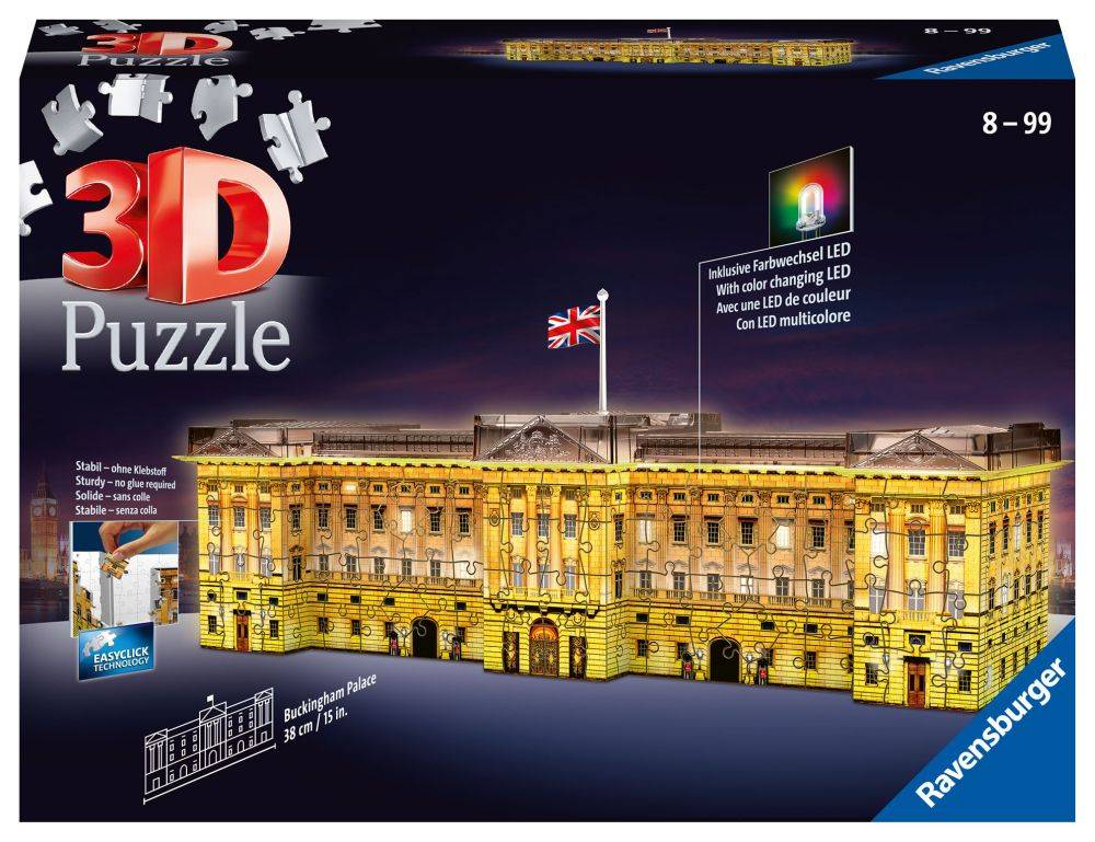 ΠΑΛΑΤΙ ΤΟΥ ΜΠΑΚΙΓΧΑΜ 3D NIGHT EDITION RAVENSBURGER 216 ΚΟΜΜΑΤΙΑ