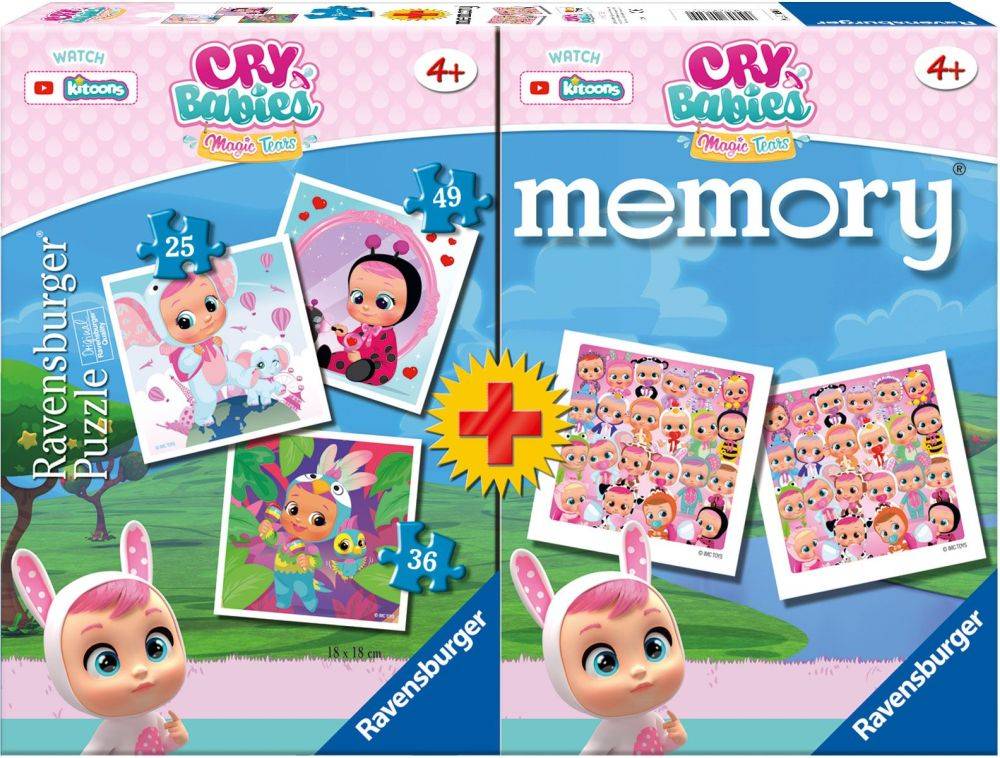 ΕΠΙΤΡΑΠΕΖΙΟ RAVENSBURGER CRY BABIES MEMORY 48ΤΜΧ - 3 PUZZLE 110TMX (20620)