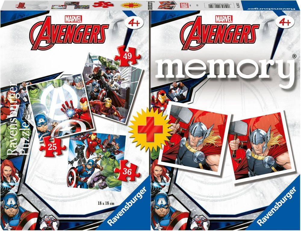 ΕΠΙΤΡΑΠΕΖΙΟ RAVENSBURGER AVENGERS MEMORY 48ΤΜΧ - 3 PUZZLE 110TMX (20674)