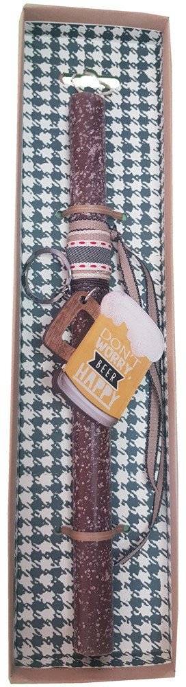 ΠΑΣΧΑΛΙΝΗ ΛΑΜΠΑΔΑ SYNCHRONIA ΜΠΡΕΛΟΚ ΠΟΤΗΡΙ ΜΠΙΡΑ ΚΑΦΕ 30CM