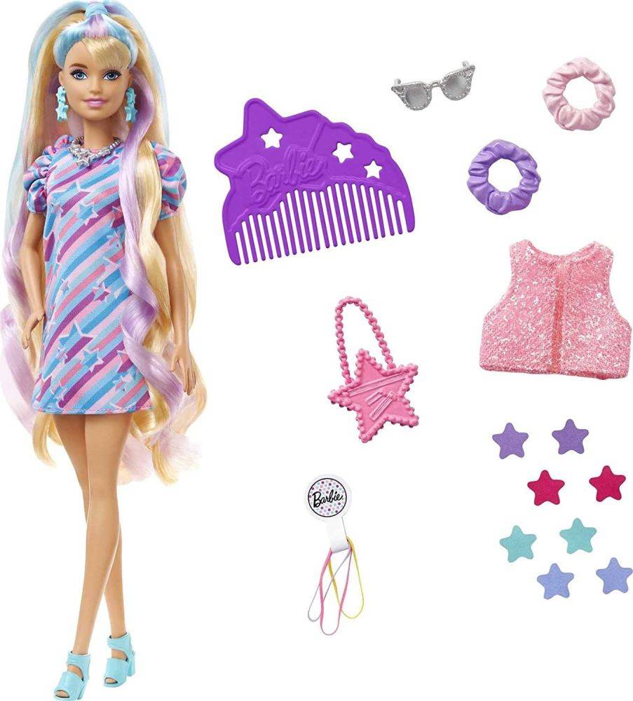 Mattel Barbie Totally Hair - Stars HCM88 Παιχνίδι Κούκλα