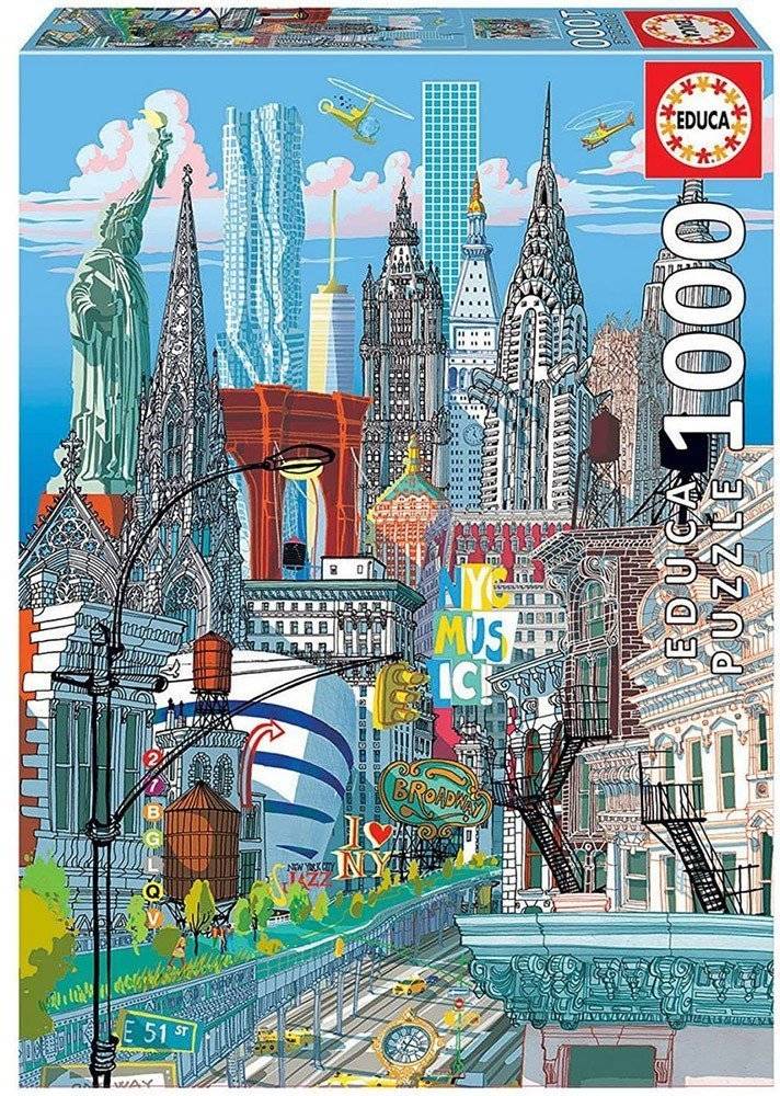 EDUCA PUZZLE NEW YORK CARLO STANGA 1000 ΚΟΜΜΑΤΙΑ EDUCA