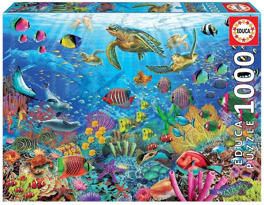 EDUCA PUZZLE TROPICAL FANTASY TURTTLES 1000 ΚΟΜΜΑΤΙΑ EDUCA