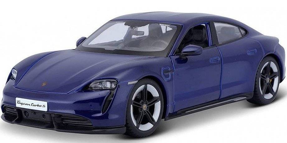 PORSCHE TAYCAN TURBO S BBURAGO ΜΕΤΑΛΛΙΚΟ ΑΝΤΙΓΡΑΦΟ 1:24 ΜΠΛΕ