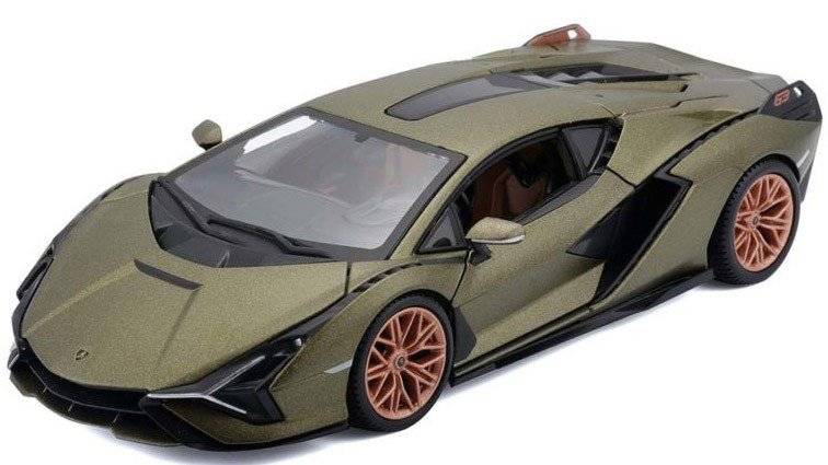 LAMBORGHINI SIAN FKP 37 BBURAGO ΜΕΤΑΛΛΙΚΟ ΑΝΤΙΓΡΑΦΟ 1:24 ΠΡΑΣΙΝΟ BBURAGO