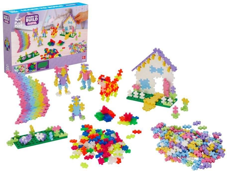 PLUS-PLUS ΤΟΥΒΛΑΚΙΑ LEARN TO BUILD ΠΑΣΤΕΛ ΧΡΩΜΑΤΑ
