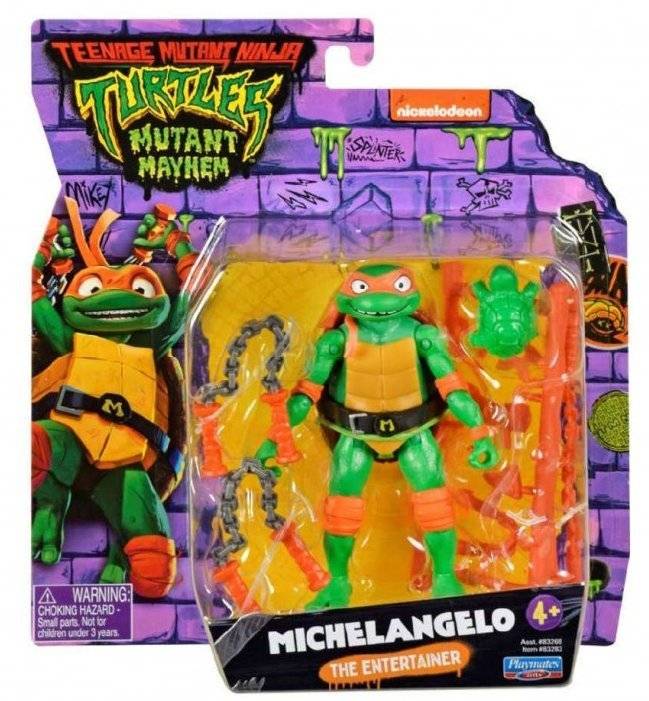 TMNT MOVIE ΧΕΛΩΝΟΝΙΝΤΖΑΚΙΑ ΦΙΓΟΥΡΑ ΔΡΑΣΗΣ MICHELANGELO THE ENTERTAINER GIOCHI PREZIOSI
