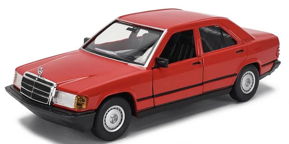 BBURAGO ΟΧΗΜΑ 1987 MERCEDES-BENZ 190E RED BBURAGO ΜΕΤΑΛΛΙΚΟ ΑΝΤΙΓΡΑΦΟ 1:24 (18/21103)