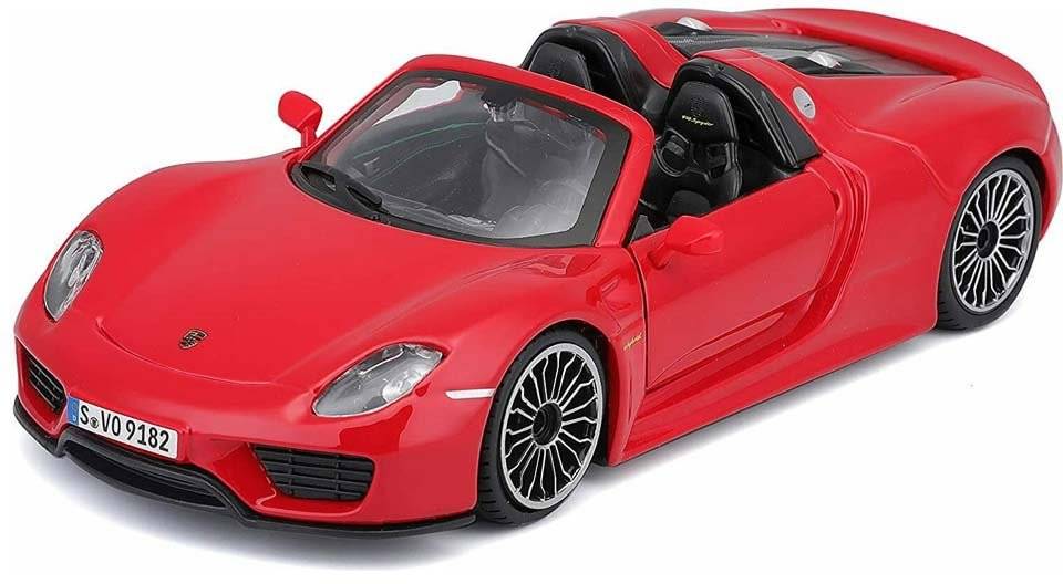 BBURAGO ΟΧΗΜΑ PLUS-PORSCHE 918 SPYDER RED BBURAGO ΜΕΤΑΛΛΙΚΟ ΑΝΤΙΓΡΑΦΟ 1:24 (18/21076)