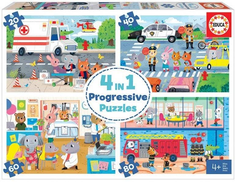 HEROES TO THE RESCUE EDUCA 4 IN A BOX 20-40-60-80 158 ΚΟΜΜΑΤΙΑ EDUCA