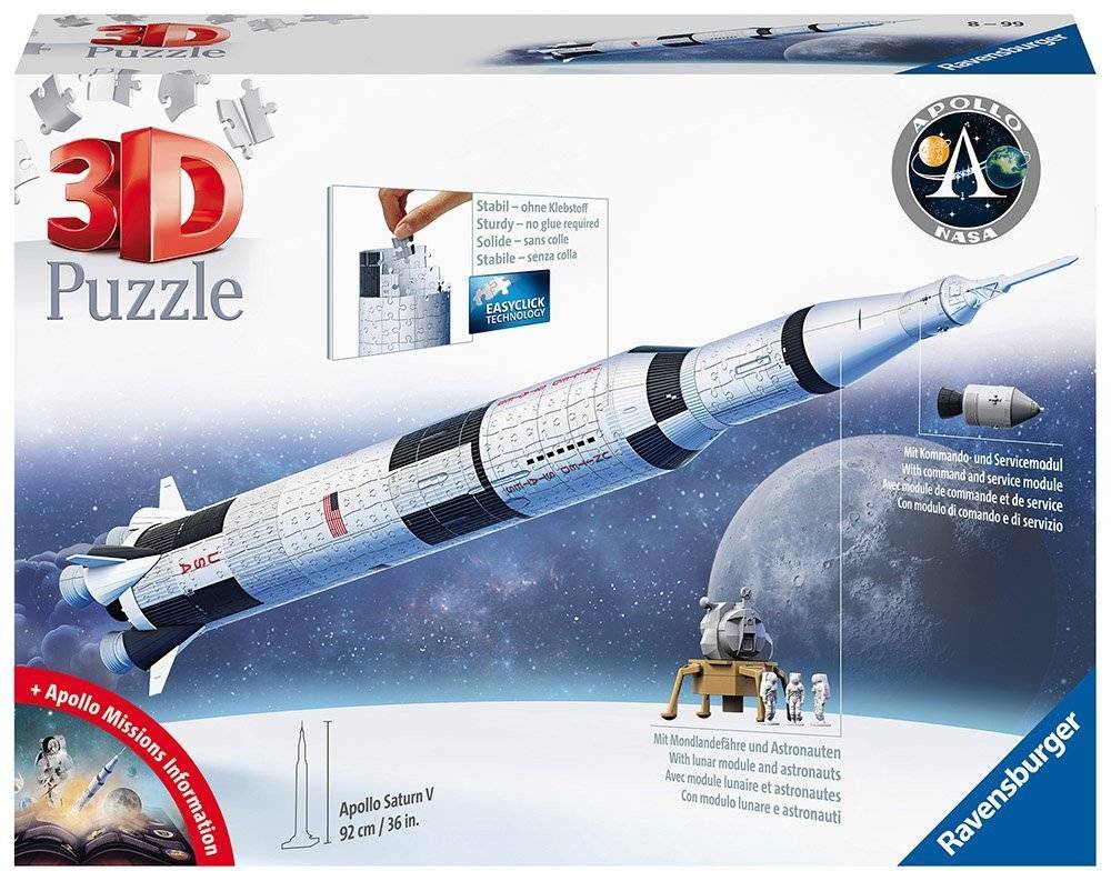ΠΥΡΑΥΛΟΣ APOLLO SATURN V RAVENSBURGER 3D 432 ΚΟΜΜΑΤΙΑ