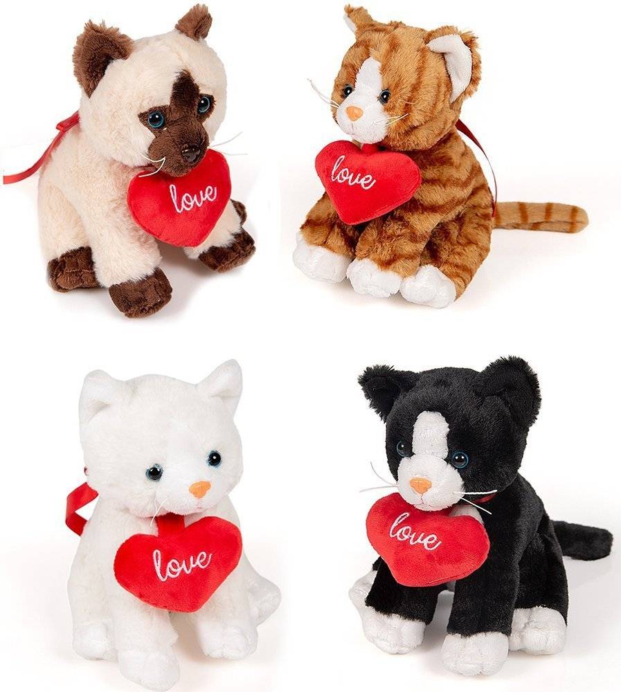 ΛΟΥΤΡΙΝΗ ΓΑΤΟΥΛΑ FRIENDLIES ΜΕ ΚΟΚΚΙΝΗ ΚΑΡΔΙΑ (25 CM) FRIENDLIES