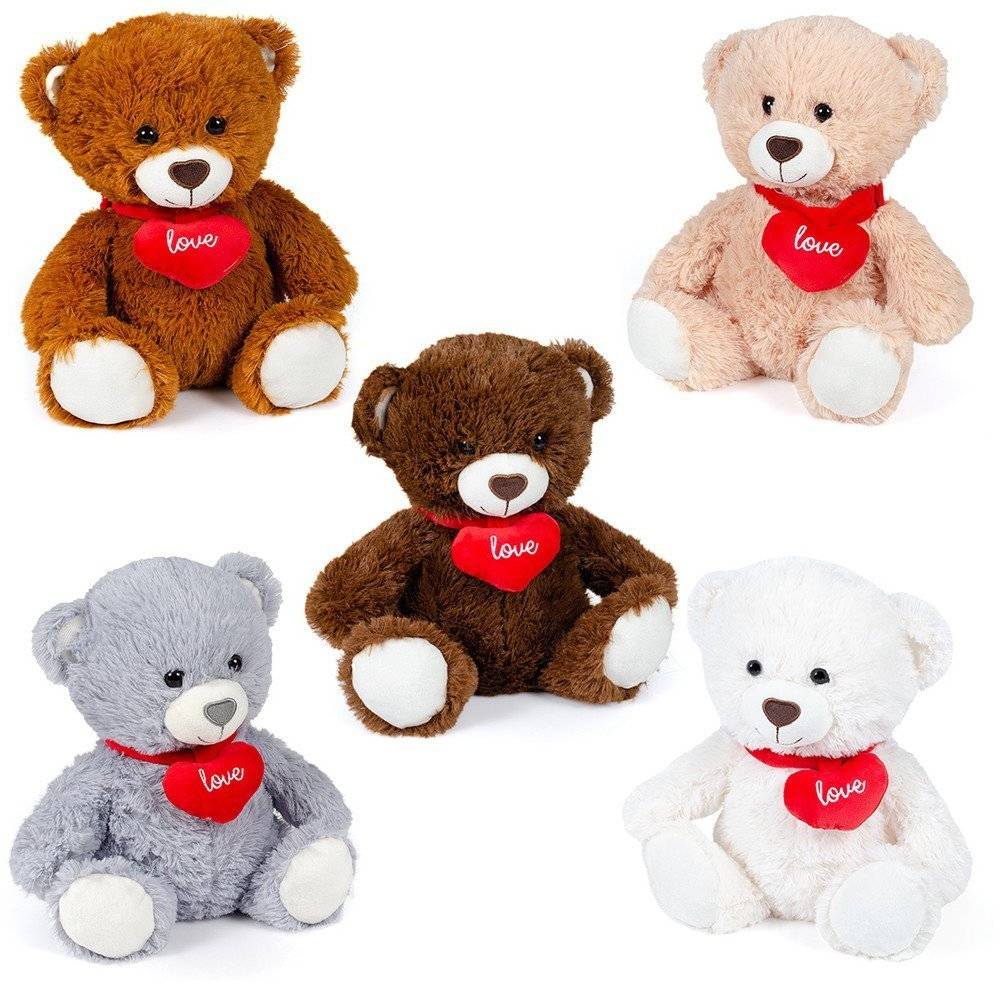 ΛΟΥΤΡΙΝΟ ΑΡΚΟΥΔΑΚΙ 30 CM FRIENDLIES ΜΕ ΚΑΡΔΙΑ (ΣΕ 5 ΣΧΕΔΙΑ) FRIENDLIES