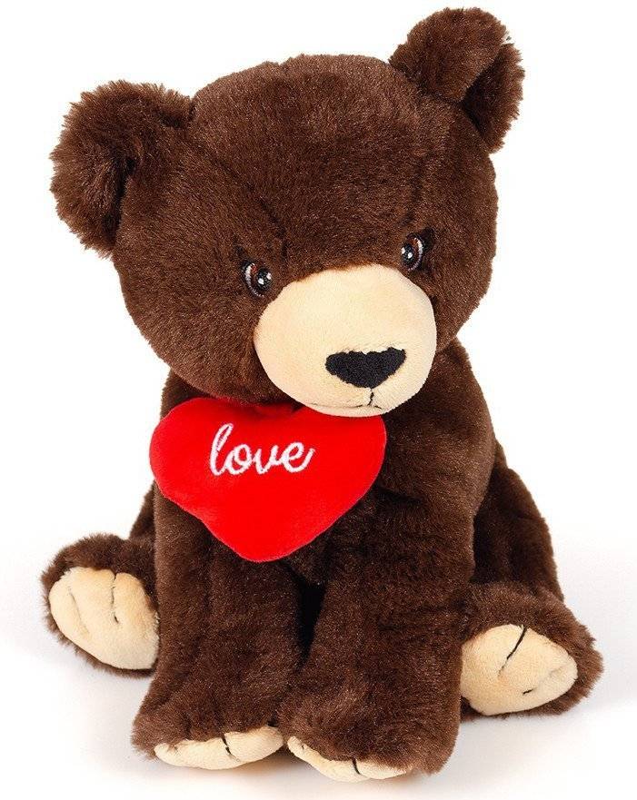 ΛΟΥΤΡΙΝΟ ΚΑΦΕ ΑΡΚΟΥΔΑΚΙ FRIENDLIES ΜΕ ΚΟΚΚΙΝΗ ΚΑΡΔΙΑ (26 CM) FRIENDLIES