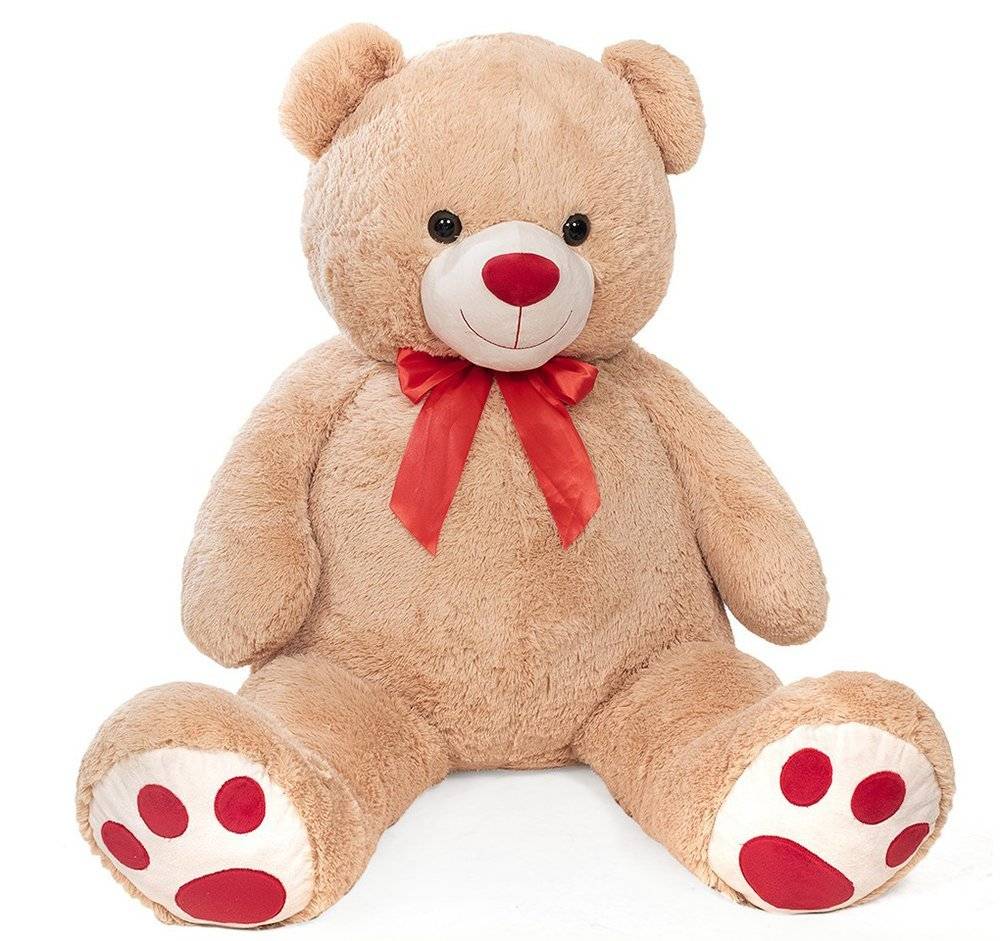 ΛΟΥΤΡΙΝΗ ΜΠΕΖ ΑΡΚΟΥΔΑ FRIENDLIES ΜΕ ΚΟΚΚΙΝΟ ΦΙΟΓΚΟ (150 CM)