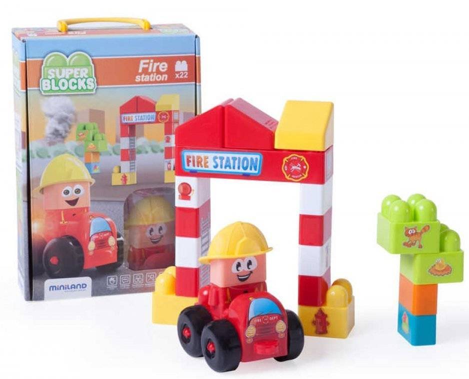 ΤΟΥΒΛΑΚΙΑ MINILAND SUPER BLOCKS FIRE STATION 22ΤΜΧ MINILAND