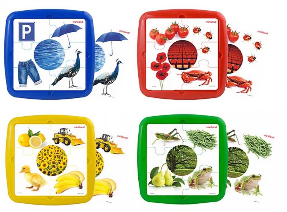 SET MINILAND 4 PUZZLES THE COLORS MINILAND