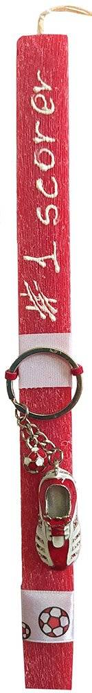 ΠΑΣΧΑΛΙΝΗ ΛΑΜΠΑΔΑ UNIKER ΜΠΡΕΛΟΚ ΠΑΠΟΥΤΣΙ ΚΟΚΚΙΝΗ (22X13X290 MM) UNIKER