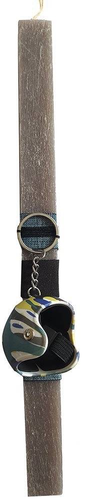 ΠΑΣΧΑΛΙΝΗ ΛΑΜΠΑΔΑ UNIKER ΜΠΡΕΛΟΚ ΚΡΑΝΟΣ 0797 ΓΚΡΙ (22X13X290 MM) UNIKER