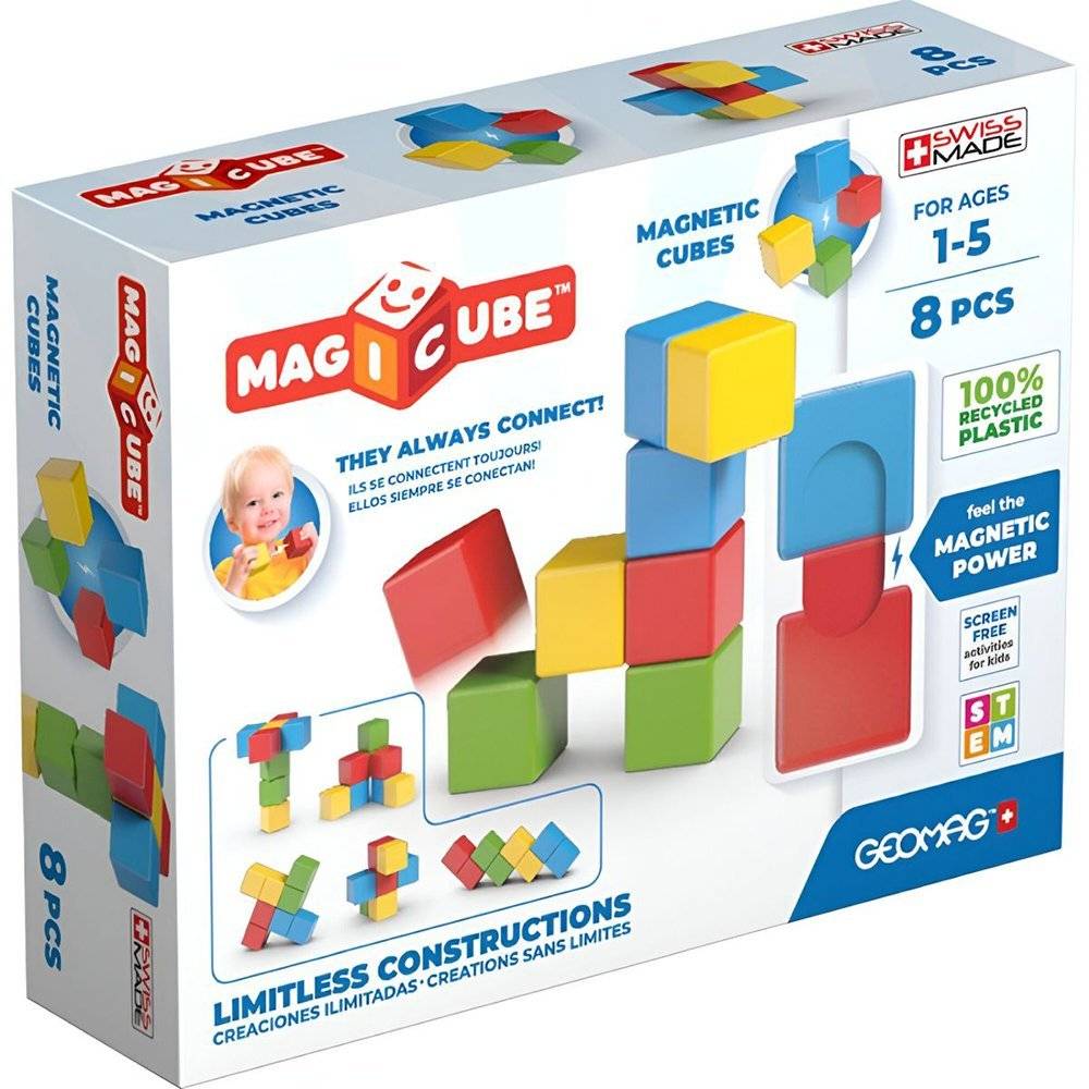 ΜΑΓΝΗΤΙΚΟΙ ΚΥΒΟΙ GEOMAG MAGICUBE FULL COLOR 8-GREEN (062)